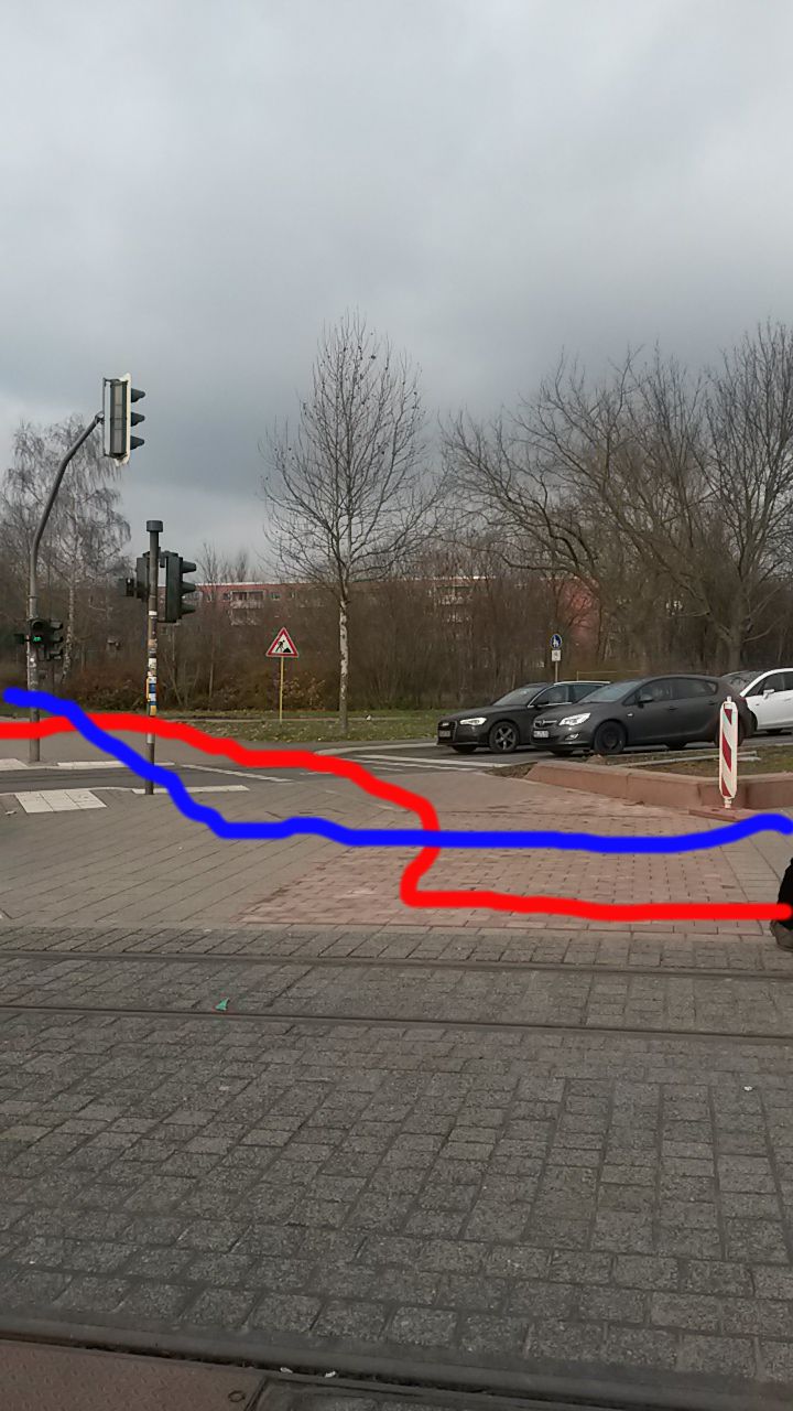 Geh- und Fahrradweg am Rennbahnkreuz